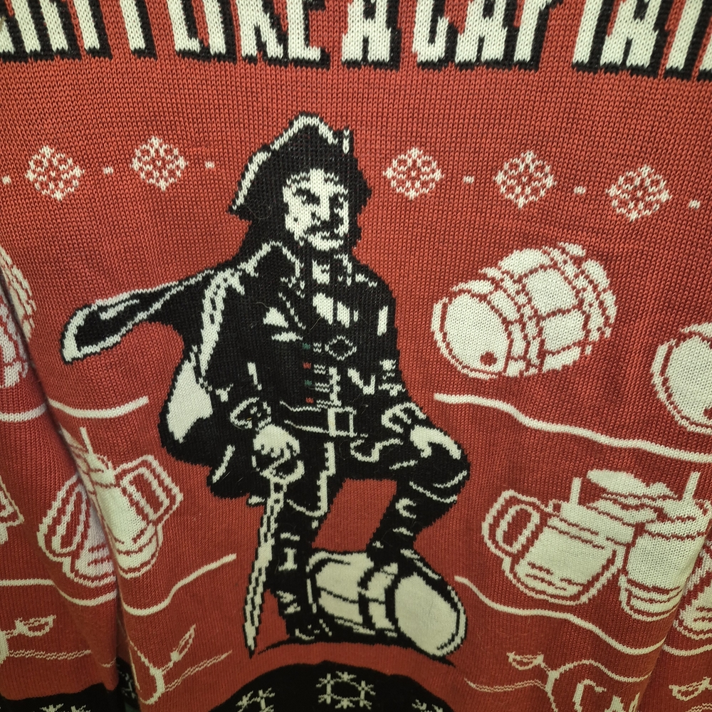 Captain Morgan Men's Ugly Christmas Sweater Size XL - Picture 9 of 9